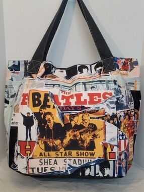 Loungefly The Beatles Black Logo Tote